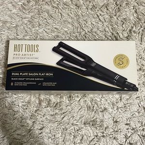 Hot Tools Pro Artist Black Gold Collection Dual Plate Salon Flat Iron